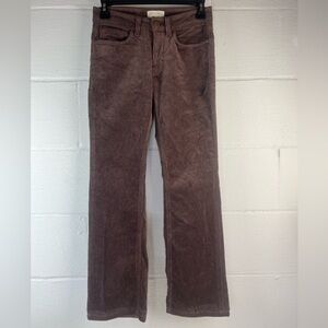 Pilcro Yaya Brown Corduroy Crop Pants, 25